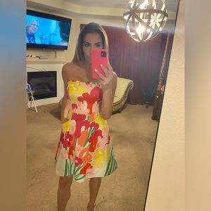 Lilly Pulitzer Lottie strapless fit and flare dress size 2